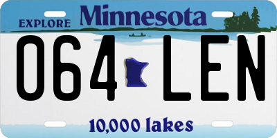 MN license plate 064LEN