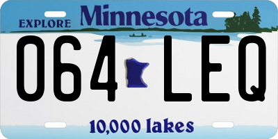 MN license plate 064LEQ