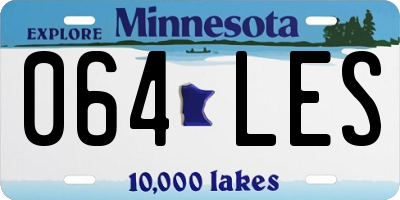 MN license plate 064LES