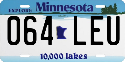 MN license plate 064LEU