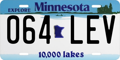 MN license plate 064LEV