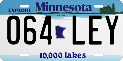 MN license plate 064LEY