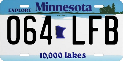 MN license plate 064LFB