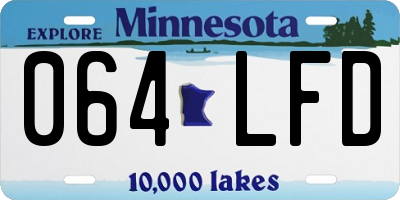 MN license plate 064LFD