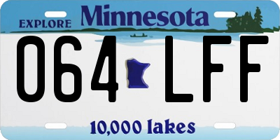 MN license plate 064LFF