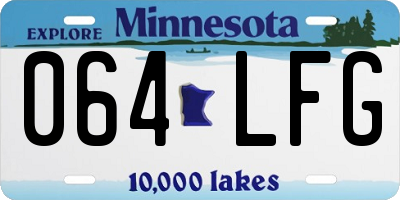 MN license plate 064LFG