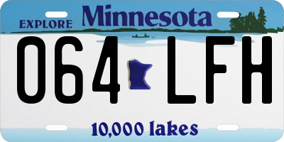 MN license plate 064LFH