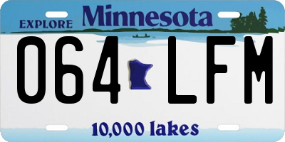 MN license plate 064LFM