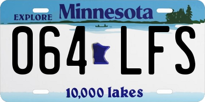 MN license plate 064LFS