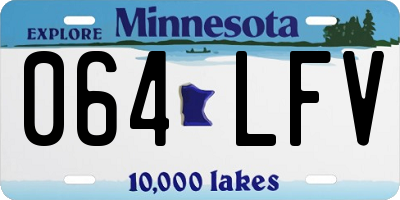 MN license plate 064LFV
