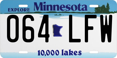 MN license plate 064LFW