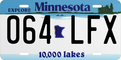 MN license plate 064LFX