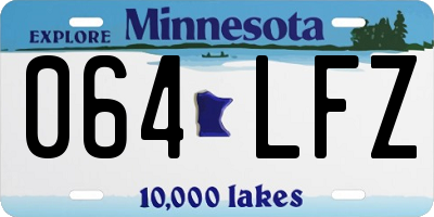 MN license plate 064LFZ