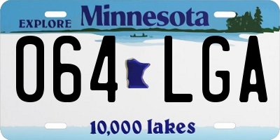 MN license plate 064LGA