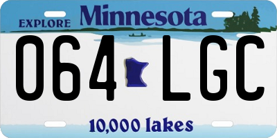 MN license plate 064LGC