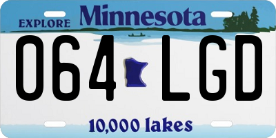 MN license plate 064LGD