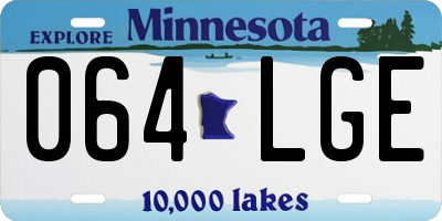 MN license plate 064LGE