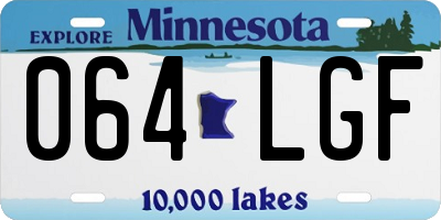 MN license plate 064LGF