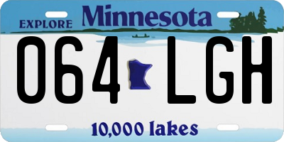 MN license plate 064LGH