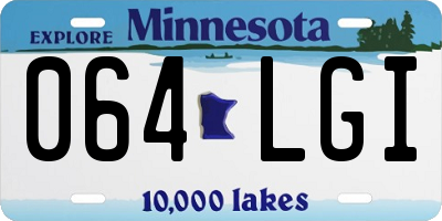 MN license plate 064LGI
