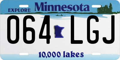 MN license plate 064LGJ