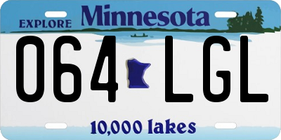 MN license plate 064LGL