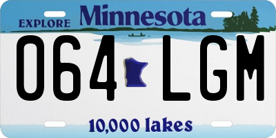 MN license plate 064LGM