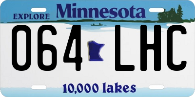 MN license plate 064LHC