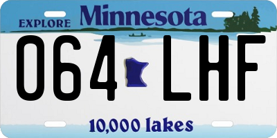 MN license plate 064LHF