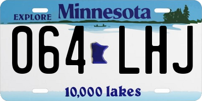 MN license plate 064LHJ