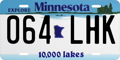 MN license plate 064LHK