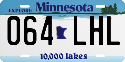 MN license plate 064LHL