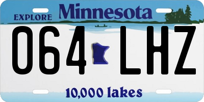 MN license plate 064LHZ