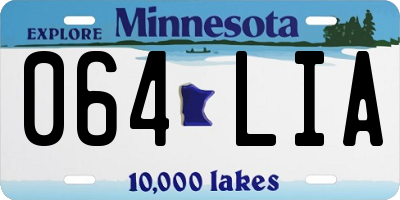 MN license plate 064LIA