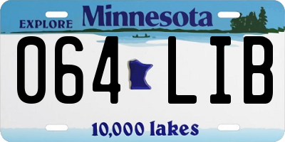 MN license plate 064LIB