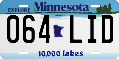 MN license plate 064LID