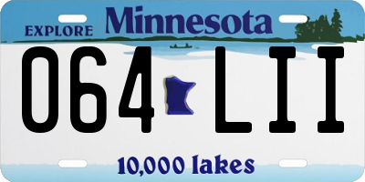 MN license plate 064LII