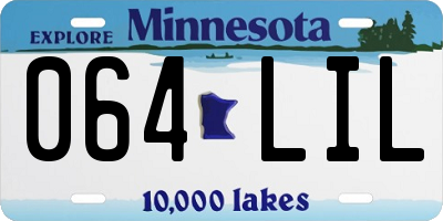 MN license plate 064LIL