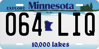 MN license plate 064LIQ