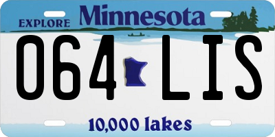 MN license plate 064LIS