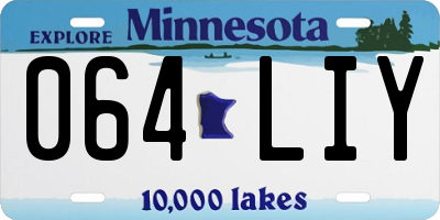 MN license plate 064LIY