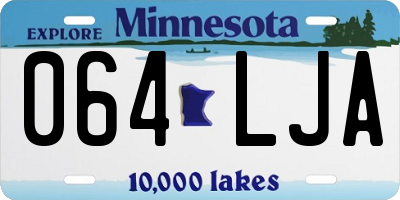 MN license plate 064LJA