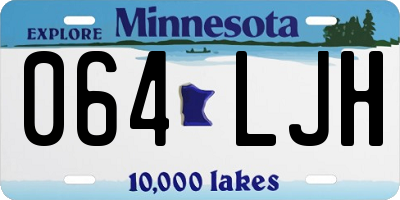 MN license plate 064LJH