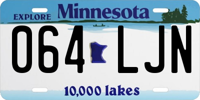 MN license plate 064LJN