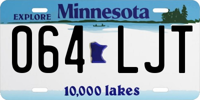 MN license plate 064LJT