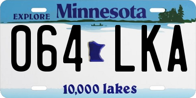 MN license plate 064LKA