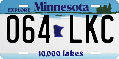 MN license plate 064LKC