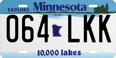 MN license plate 064LKK