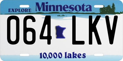 MN license plate 064LKV