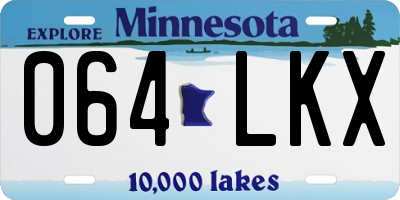 MN license plate 064LKX